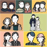 あなた(あの人)の似顔絵、ポストカードにいたします