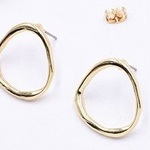 ４個　ポスト付き　カン付き　ゴールドパーツ　ゴールド　パーツ　素材　材料　金具　メタルパーツ　ピアス　イヤリング　アクセサリー　資材　チャーム