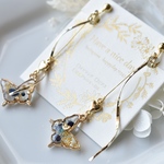 Butterfly BLUEεïз本物のお花❁ピアス・イヤリング