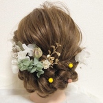 a20 髪飾り ヘッドパーツ  ドライフラワー プリザーブドフラワー 結婚式 成人式 卒業式 和装