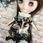 1132 Night sky story A ロンパース Blythe ブライス アウトフィット
