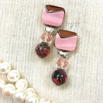 ☆Vintage☆ピンクなキラキラシェルピアス/イヤリング