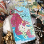 グリッター虎のスマホケース