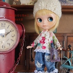 ＊アンティークローズブラウス＊パンツコーデ＊７点セット＊ blythe outfit＊ブライス ＊
