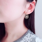 雪の結晶クリスタル ピアス/ノンホールピアス/イヤリング