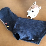 コーギー用パーカー**アラン風ニットグレー