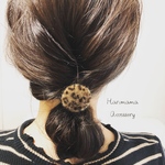 【ラスト✩︎⡱】ふわふわレオパードポニーフック ヘアカフ