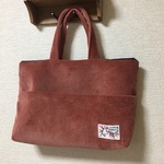 ＊数量限定＊コーデュロイ【コーラルピンク】トートバッグ  S