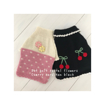 ar＊様専用お買い物ページ Dot knit pastel flowers cherry cardigan black 