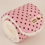 SALE!! 2wayボアマフラー★ネックウォーマー★キッズ★ピンク×茶 水玉