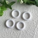 ヴィンテージ  アクリルフープパーツ ホワイト 4個セット