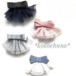 新作♡シフォンチュールリボン ヘアクリップ2点セット