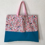 縦 32cm × 横 41cmレッスンバック・お稽古バック・手提げバック・絵本バック・音楽バック・図工バック・入園入学グッズ・ねこ柄