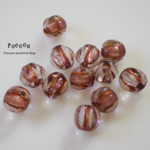 5mm clear*copper メロン チェコビーズ 30個