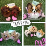hogyu様 犬 羊毛フェルトストラップ