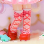 🎀クロスリボン🎀ニーハイ ピンク