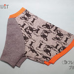 【秋冬用】フレンチブルドッグ・パグ・ボストンテリア 用/幅広【フレブル 犬服】わんこ柄(袖付き)ラグラントレーナー