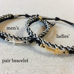 【 新作⭐️】ペア ミサンガ ブレスレット アンクレット  クロス 2点 セット