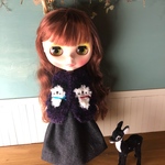 ★パープル Wパンダちゃんファーニット★くま太郎 ブライス