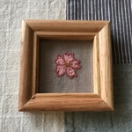 さくらの刺繍ミニ額
