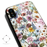 iphoneXsMAXケース / iphoneXsMAXカバー　軽量レザーケース アイフォンXsmax（花柄×ブラック）ワイルドフラワー　ボタニカル / iphoneXsマックス