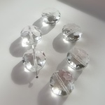 circle～ガラスカットビーズ   クリア　 6個