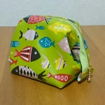 ぱっくりポーチ 〈小〉お魚