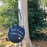 Français round bag c/#charcoal