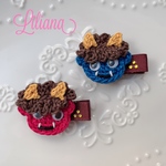 ♡赤鬼さん 青鬼さん♡ベビーヘアクリップ