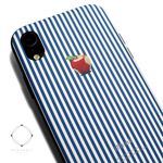 iphoneXRケース / iphoneXRカバー 軽量レザーケース アイフォンＸＲカバー（ブルー×ブラック）ロンドンストライプ アイフォンXR　アイフォンケース iphoneケース　耐衝撃