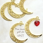   【10個】Moon charm gold