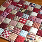 パッチワークマット＊カントリー＊48×48＊red＊heart