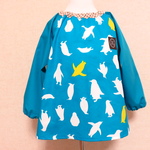 キッズスモック♪ペンギン×ターコイズブルー♪長袖　男の子用