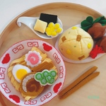 フェルトのラーメンセット💕（赤色）