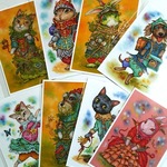 【裏地球】動物ポストカードセットA（８枚入）