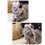 再販【猫用 帽子】シーちゃんのリボン🎀帽子(ファー付き)