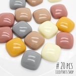 20個 ＊ スクエア カボション mix color