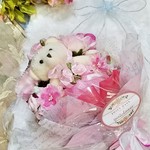 くまのミニブーケ　(ピンク)