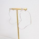 ノンホールピアス　シルバーハートフープ 樹脂ノンホールピアス イヤリング