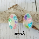 colorful＊shell＊simpleピアス#white