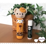 ベレー帽くまちゃんのリップクリームケース＊イエロー＊