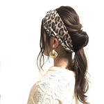 値下げ♡レオパード ヒョウ柄・ベージュ ヘアバンド ヘアターバン レオパード  ターバン