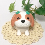 コロ犬 シーズー②  粘土細工の置物［インテリア 飾り］ 