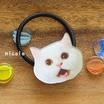 【再再販】 白猫のヘアゴム 