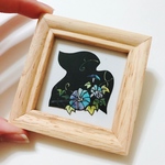 【初売り】切り絵ミニ原画  朝顔