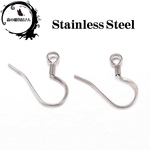 10円 在庫処分セール【30個入り 14x17mm】お肌に優しい ステンレス製 ピアス きれい長持ち ステンレスピアス フックピアス シルバー アレルギーフリー ピアスパーツ【森の雑貨屋さん】