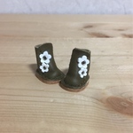 オビツ11 サイズ  お花ブーツ カーキ