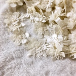 ＊再入荷＊50cm ビーズ付き レザーフラワーブレード 花 アイボリー BK190103 ハンドメイド 手芸 素材 材料