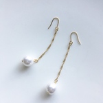 パールピアス イヤリング ゴールド チェーン フック ピアス キラキラ