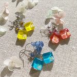 9color＊glasstileピアス/イヤリング